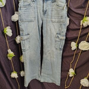 Light Blue Cargo Jeans